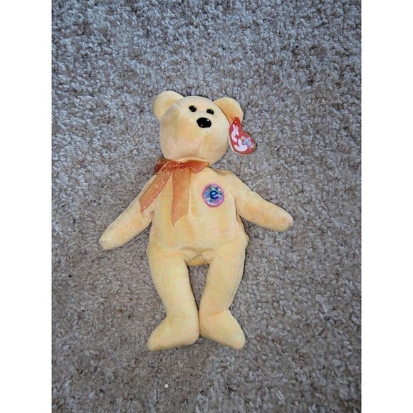 TY Beanie Baby ~ SUNNY e-Beanie Bear #4401 New Retired Yellow - Picture 2 of 6